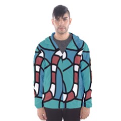 Red Snake Hooded Wind Breaker (men) by Valentinaart