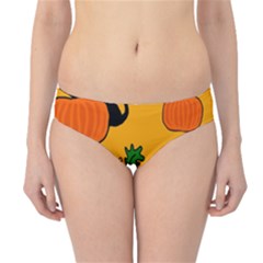 Halloween Pumpkins And Cats Hipster Bikini Bottoms by Valentinaart