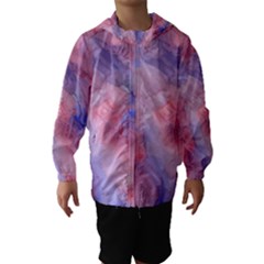 Galaxy Cotton Candy Pink And Blue Watercolor  Hooded Wind Breaker (kids) by CraftyLittleNodes