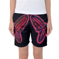 Red Butterfly Women s Basketball Shorts by Valentinaart