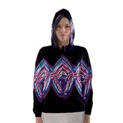 Neon Butterfly Hooded Wind Breaker (women) by Valentinaart