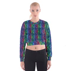 Colorful Lines Women s Cropped Sweatshirt by DanaeStudio