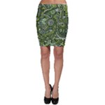 Green Boho Flower Pattern Zz0105  Bodycon Skirt