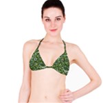Green Boho Flower Pattern Zz0105  Bikini Top