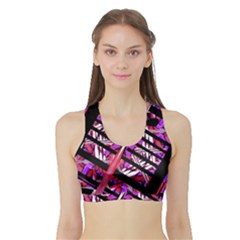 Cut Out Sports Bra With Border