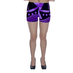 Boat - Purple Skinny Shorts by Valentinaart