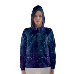 Constellations Hooded Wind Breaker (women) by DanaeStudio