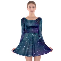 Constellations Long Sleeve Skater Dress by DanaeStudio