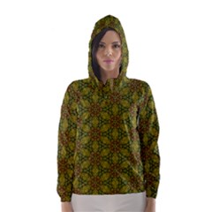 Camo Abstract Shell Pattern Hooded Wind Breaker (women) by TanyaDraws