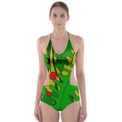 In The Jungle Cut-out One Piece Swimsuit by Valentinaart