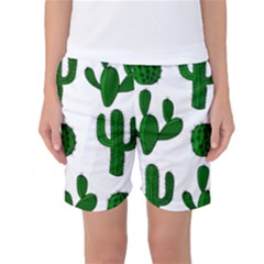 Cactuses Pattern Women s Basketball Shorts by Valentinaart