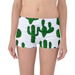 Cactuses Pattern Reversible Boyleg Bikini Bottoms by Valentinaart