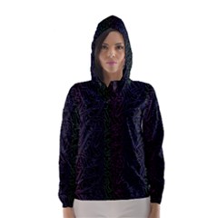 Colorful Elegant Pattern Hooded Wind Breaker (women) by Valentinaart