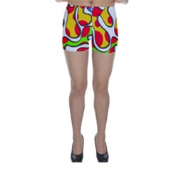 Colorful Graffiti Skinny Shorts by Valentinaart