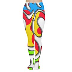 Colorful Graffiti Women s Tights by Valentinaart