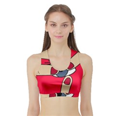 Poke In The Eye Sports Bra With Border by Valentinaart