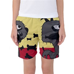 Angry Little Dog Women s Basketball Shorts by Valentinaart