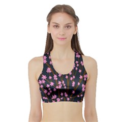 Japanese Tree  Sports Bra With Border by Valentinaart