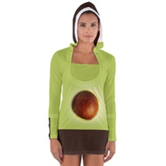 Avocado3 Women s Long Sleeve Hooded T-shirt by Wanni