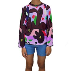 Decorative Abstraction Kid s Long Sleeve Swimwear by Valentinaart