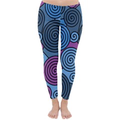 Blue Hypnoses Winter Leggings  by Valentinaart