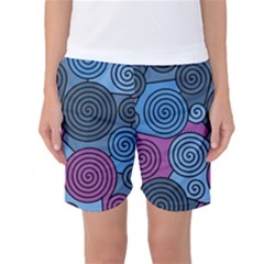 Blue Hypnoses Women s Basketball Shorts by Valentinaart