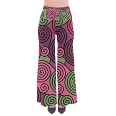Red And Green Hypnoses Pants by Valentinaart