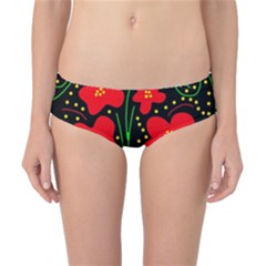Red Flowers Classic Bikini Bottoms by Valentinaart