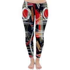Artistic Abstract Pattern Winter Leggings  by Valentinaart