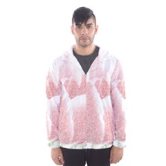 Red Tulip Pencil Drawing Hooded Wind Breaker (men)