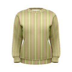 Summer Sand Color Pink And Yellow Stripes Women s Sweatshirt by picsaspassion