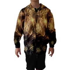 Golden Feather And Ball Decoration Hooded Wind Breaker (kids) by picsaspassion