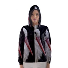 Stork Bird Hooded Wind Breaker (women)