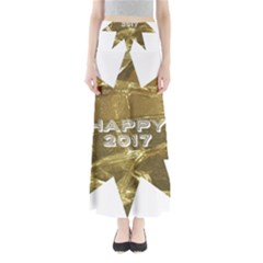 Happy New Year 2017 Gold White Star Maxi Skirts by yoursparklingshop