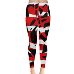 Red Chaos Leggings  by Valentinaart
