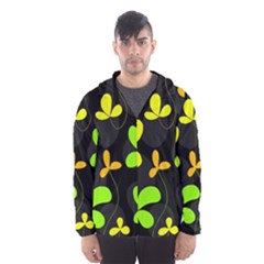 Floral Design Hooded Wind Breaker (men) by Valentinaart