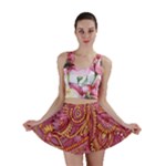 Pink Yellow Hippie Flower Pattern Zz0106 Mini Skirt
