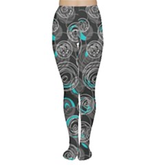 Gray And Blue Abstract Art Women s Tights by Valentinaart