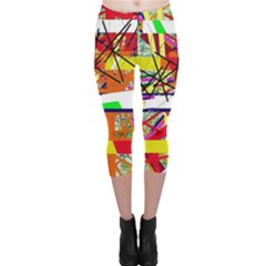 Colorful Abstraction By Moma Capri Leggings  by Valentinaart