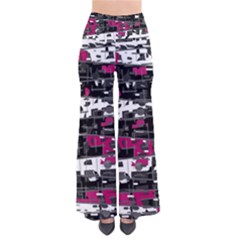 Magenta, White And Gray Decor Pants by Valentinaart