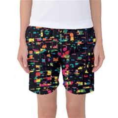 Playful Colorful Design Women s Basketball Shorts by Valentinaart
