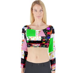 Colorful Facroty Long Sleeve Crop Top by Valentinaart