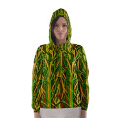 Upside-down Forest Hooded Wind Breaker (women) by Valentinaart