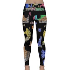Colorful Puzzle Yoga Leggings  by Valentinaart
