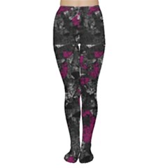 Magenta And Gray Decorative Art Women s Tights by Valentinaart