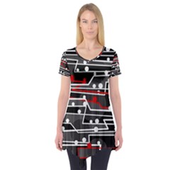 Stay In Line Short Sleeve Tunic  by Valentinaart