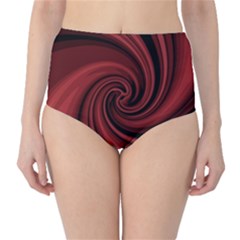 Elegant Red Twist High-waist Bikini Bottoms by Valentinaart