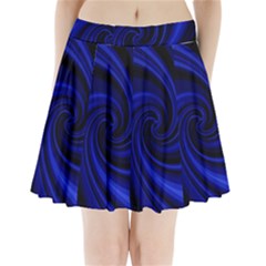 Blue Decorative Twist Pleated Mini Skirt by Valentinaart