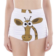 Giraffe  High-waisted Bikini Bottoms by Valentinaart