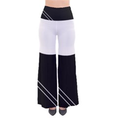 White And Black Abstraction Pants by Valentinaart